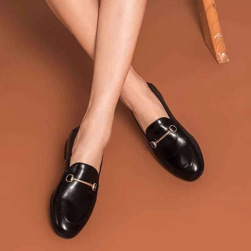 BEAUTODAY Dress Shoes Women Loafers Cow Leather Sheepskin Rubber Formal Business Suit Ladies 2025 Spring Autumn Handmade 27171 luxecrown.co.uk