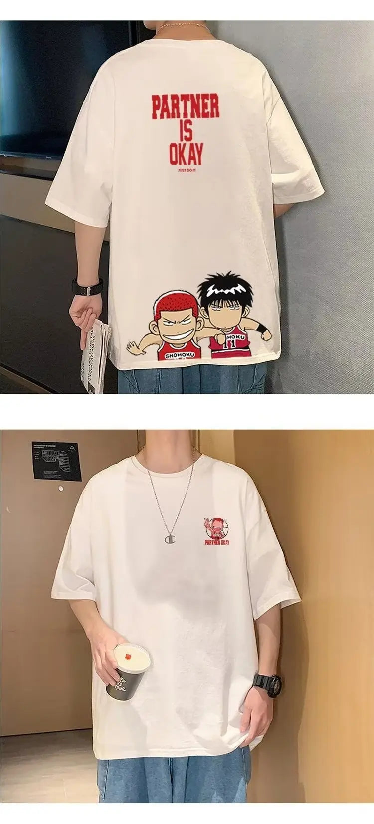 Summer New Casual Loose T-shirt Short Sleeved Men's Fashion Loose Printing Large 8XL Hip Hop Couple Wear Half Sleeve Cotton Top Streetsharks