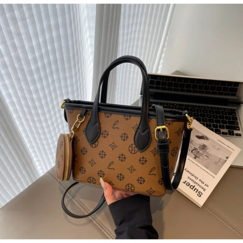 Women Luxury High End Leather Tote Bag Fashion Elegant Shoulder Handbag Classic Crossbody Daily Commuter Look luxecrown.co.uk