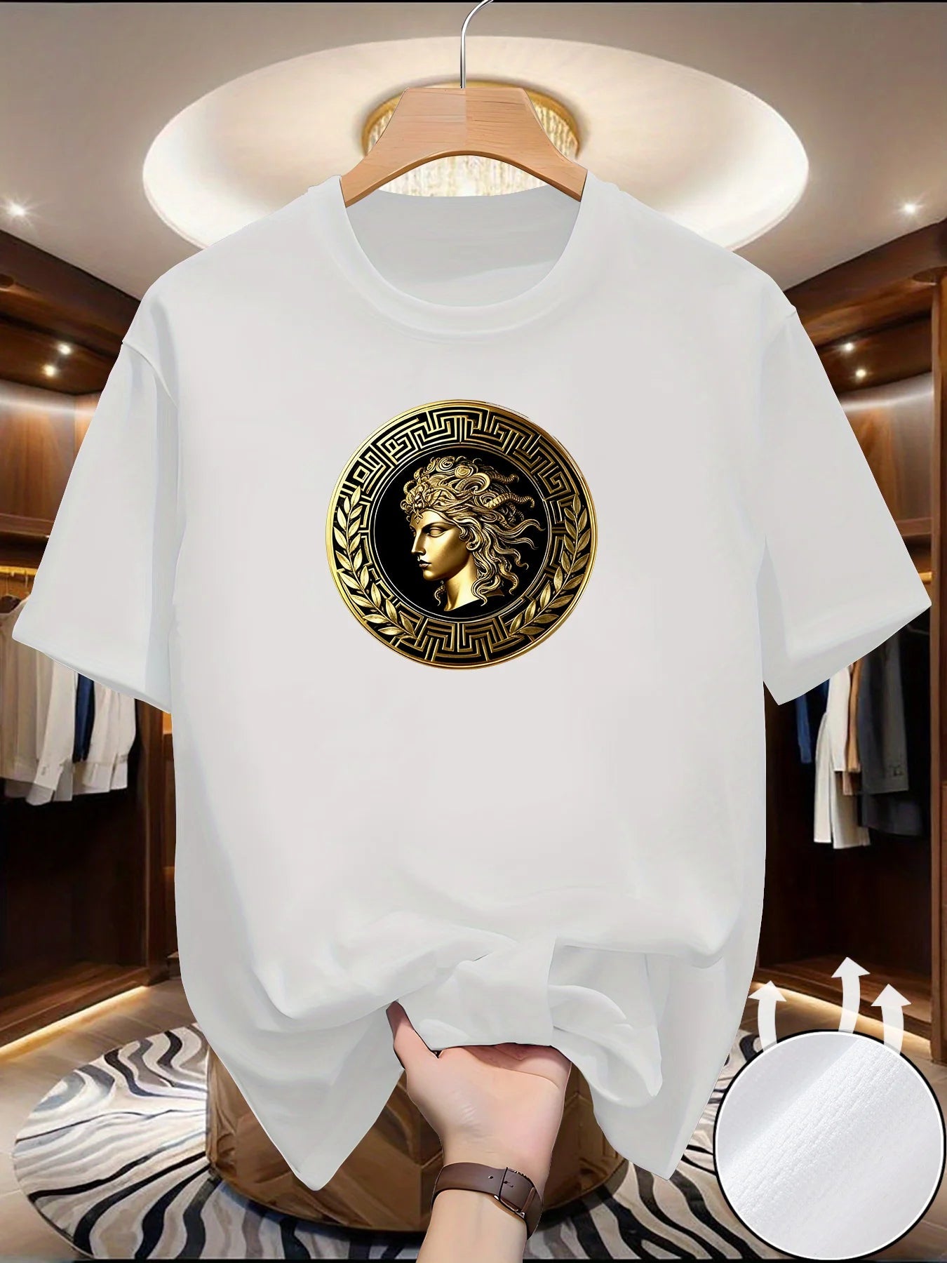 Men's Side face beauty print T-shirt Summer Outdoor Casual Sports Quick Drying Short Sleeve Top Europe Size Men Clothing for Son luxecrown.co.uk