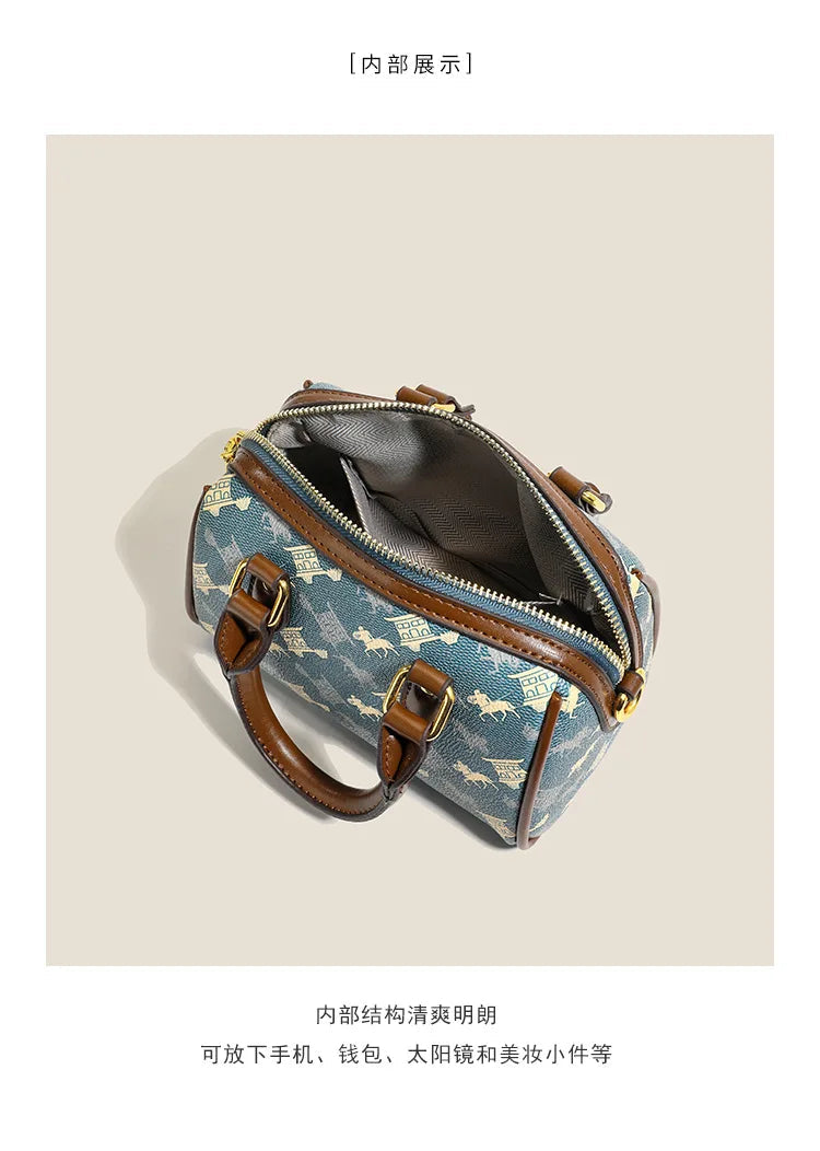 New Fashionable Street Style Pillow Bag Women's Handbag Luxury Sensation Printed PU Leather Ladies' Crossbody Bag for Daily Use luxecrown.co.uk