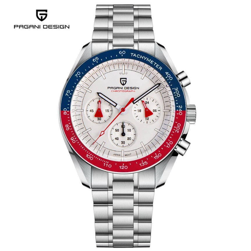 2025 New PAGANI DESIGN Moon Men's Watches Top Luxury Quartz Watch Man VK63 Chronograph Wristwatch AR Sapphire Mirror Waterproof