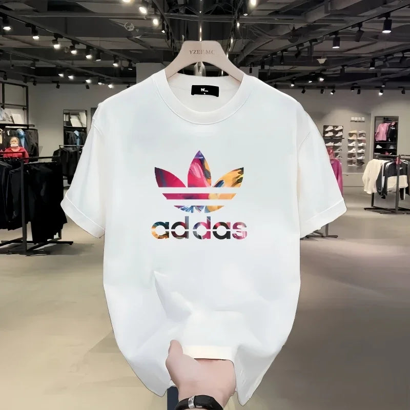 2026 Summer Men's T-shirt Short Sleeve Pure Cotton T-shirt Summer Slim Fit Full Cotton Half Sleeve Round Neck Breathable Trend luxecrown.co.uk