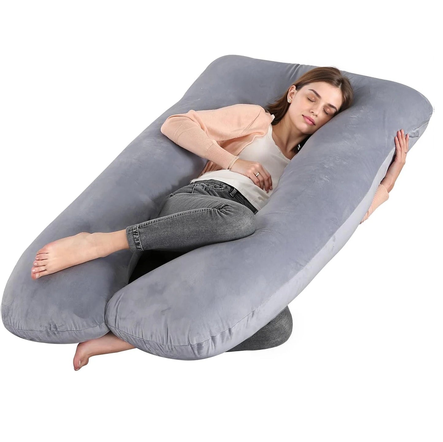 Pregnancy Pillows for Sleeping, G Shaped Full Body Maternity Pillow with Removable Cover - Support for Belly for Pregnant Women luxecrown.co.uk