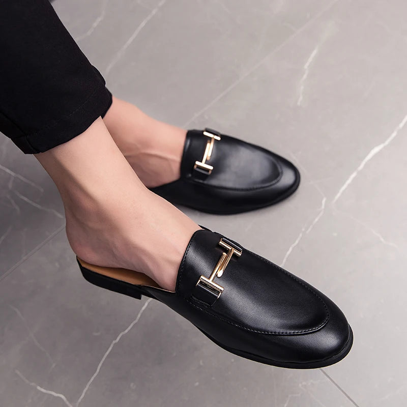 2024 Loafers Men Casual Shoes Men Flat Muller Shoes Fashion Club Comfort Slippers Luxury Trendy Summer Gents Shoes Leisure Walk luxecrown.co.uk