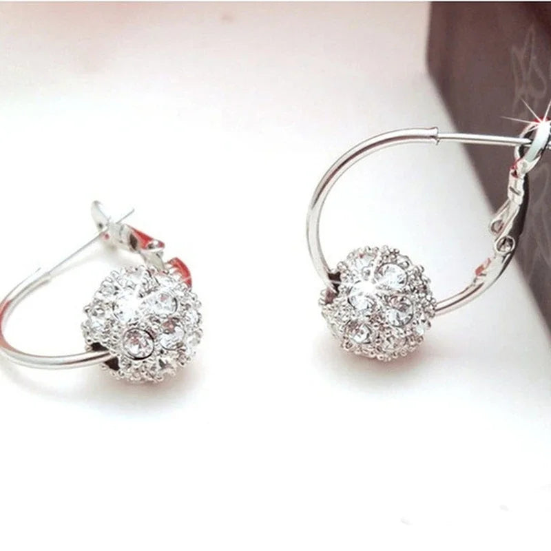 Fashion Trend Earrings Zircon Pendant Earrings Shiny Earrings for Women's Wedding Betrothal Bride Jewelry Birthday Gift Streetsharks