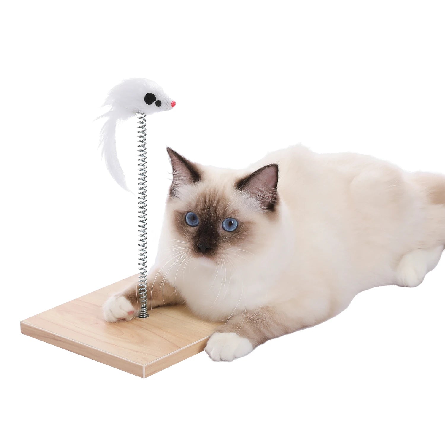 Wood Cat Condo House Bed with Removable Soft Mats Modern Cat Tree Tower with Scratching Pad Cat Scratcher Furniture Kitten Toys luxecrown.co.uk