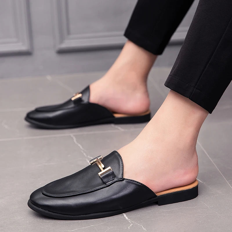 2024 Loafers Men Casual Shoes Men Flat Muller Shoes Fashion Club Comfort Slippers Luxury Trendy Summer Gents Shoes Leisure Walk luxecrown.co.uk
