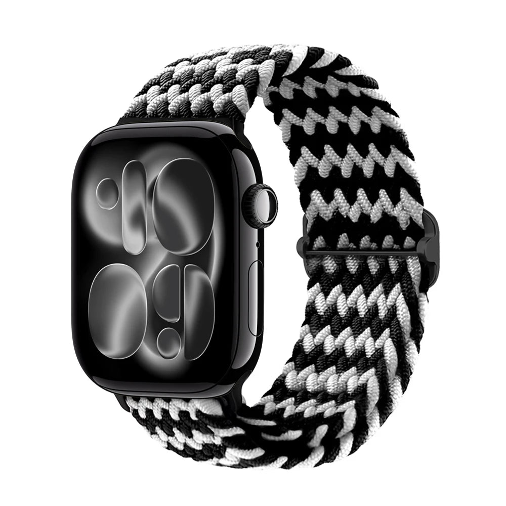 Apple Watch Band 42mm 46mm 44mm 40mm 45mm Ultra 3 49mm Braided Bracelet Correa Series 11 10 9 8 7 6 SE3 Smartwatch Straps luxecrown.co.uk
