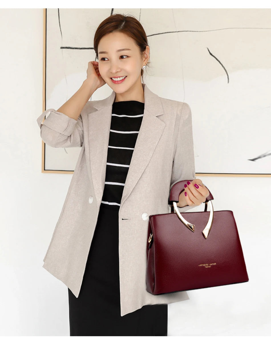 Luxury Handbags Women Bags Designer 3 Layers Soft Leather Shoulder Crossbody Sac Ladies Large Capacity Shopping Messenger Tote luxecrown.co.uk