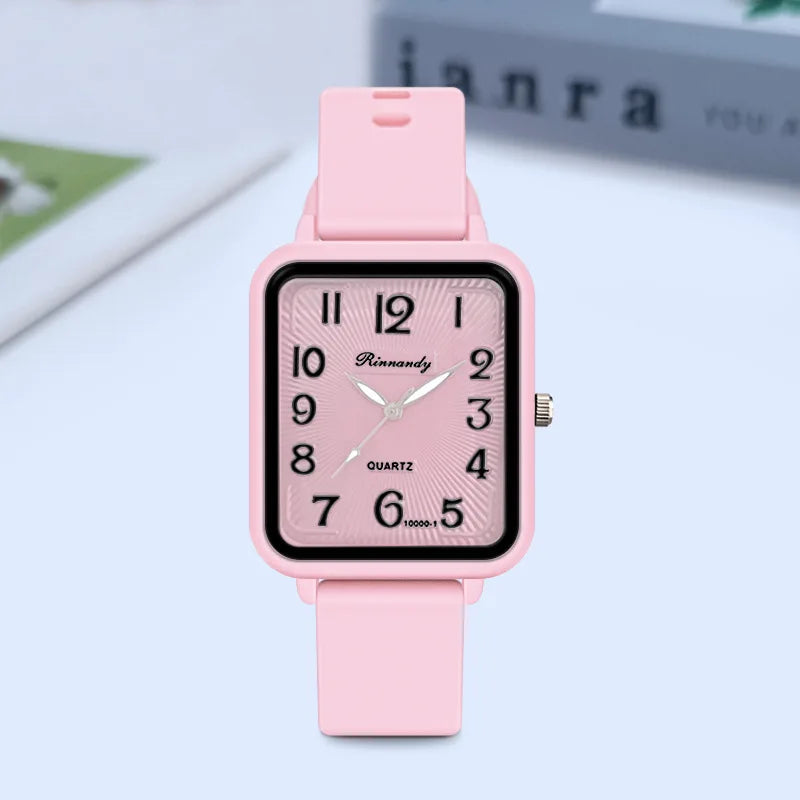 Watches for Women Rectangle Digital Watch Simple Women Quartz Wrist Watch Silicone Strap Lady Clock Relogio Feminino Reloj Mujer Streetsharks