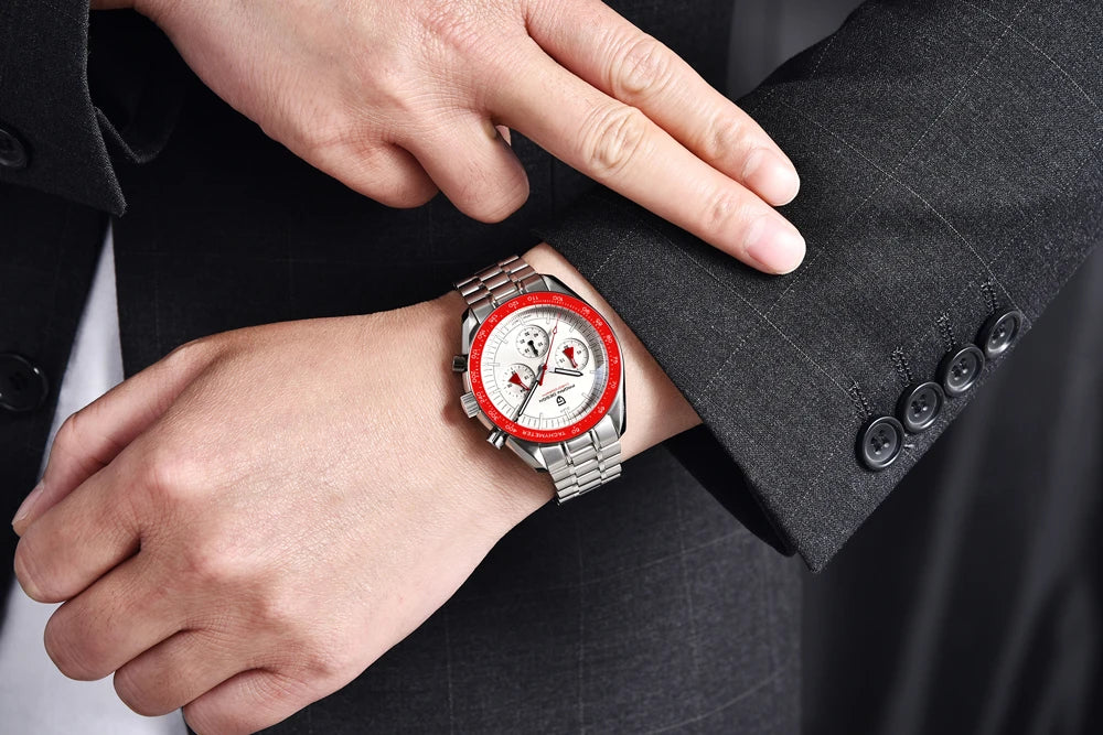 2025 New PAGANI DESIGN Moon Men's Watches Top Luxury Quartz Watch Man VK63 Chronograph Wristwatch AR Sapphire Mirror Waterproof