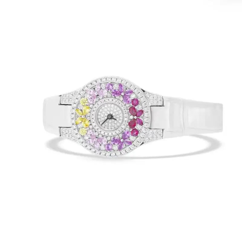 Luxury Brand Woman Watch Qualities Diamond Emerald Watches Ladies Leather Brcalaet Elegant Montre Femme watch for women luxecrown.co.uk