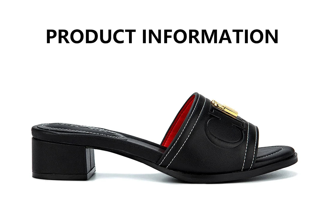 CH 2026 Elegant Women's Sandals Leather Dressy Party Evening Luxury Metal Buckle Non Slip Comfort Women Shoes Gift Box luxecrown.co.uk