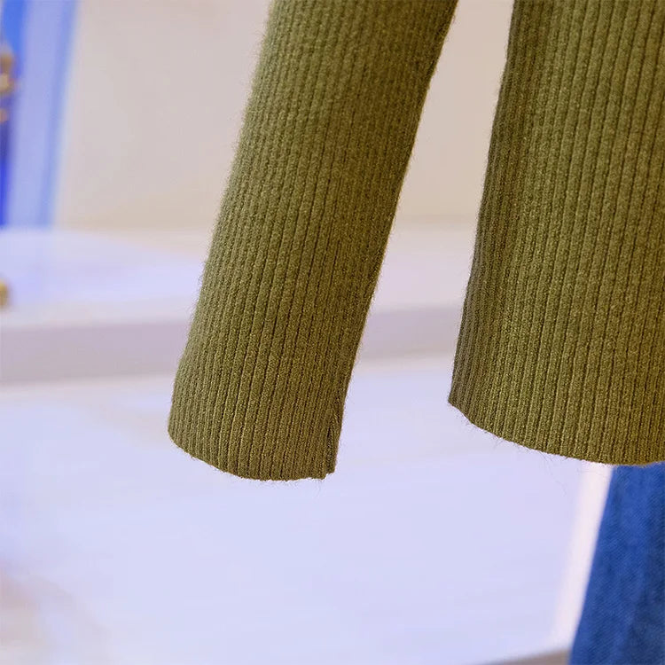 2026 Korean Style Fashion Autumn Winter Turn Down Collar Cardigan Knitted Sweater Casual Loose Long Sleeved Base Sweater Women