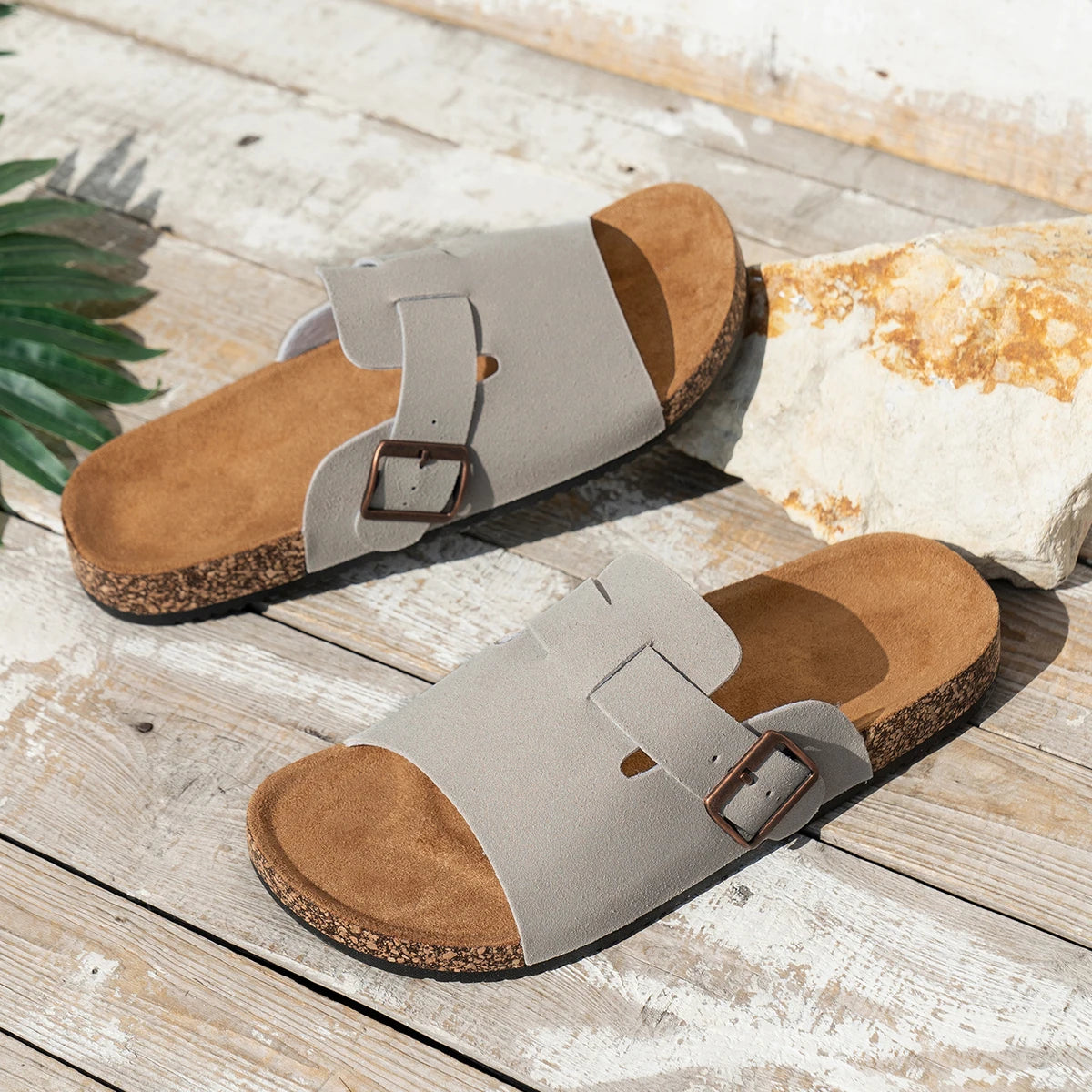 Couple's Summer Casual Men's Sandals, Simple Solid Color Slippers - Casual Backless Slippers with Black Upper and Black Straps, Suitable for Indoor/Outdoor Wear/Beach Leisure luxecrown.co.uk