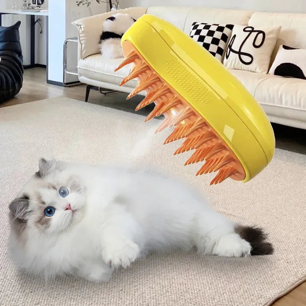 1~2pcs Steamy Pet Grooming Brush, 3-in-1 Spray Massage Dog Cat Comb, Loose Hair & Tangled Fur Removal luxecrown.co.uk