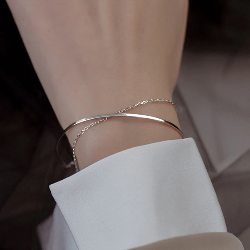 925 Sterling Silver Zircon Bracelet For Women Luxury Handy Adjustable New Ladies Jewelry Birthday Party Fashion Jewelry Gift Streetsharks