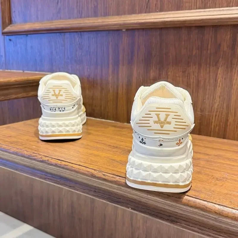 2025 Four Seasons New Anti-slip Wear-resistant Thick Sole Increase Comfortable Outdoor Trend Fashion Casual Pair Board Shoes Streetsharks