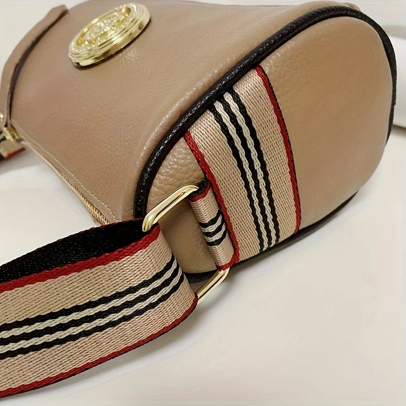 Genuine Leather Crossbody Bag, Stylish Black, Camel, Green Women's Trendy Handbag with Adjustable Strap, Waterproof Streetsharks