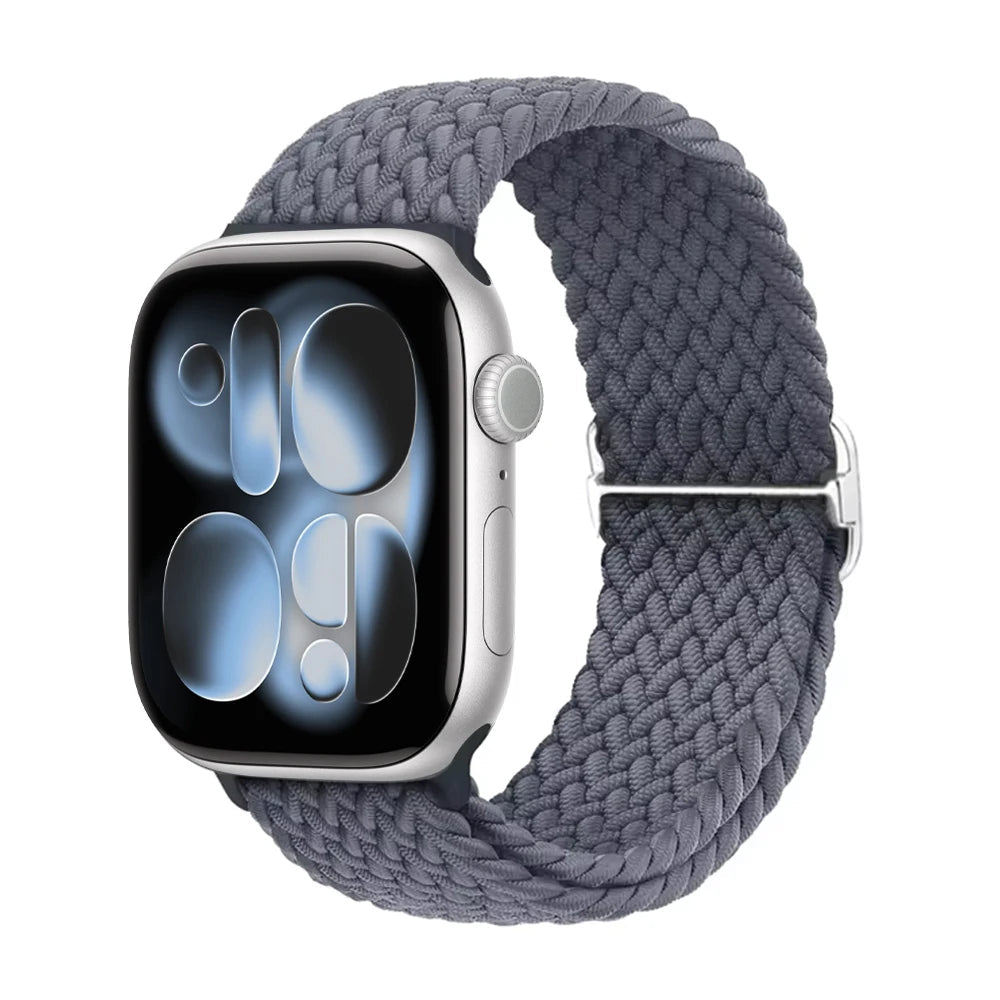 Apple Watch Band 42mm 46mm 44mm 40mm 45mm Ultra 3 49mm Braided Bracelet Correa Series 11 10 9 8 7 6 SE3 Smartwatch Straps luxecrown.co.uk