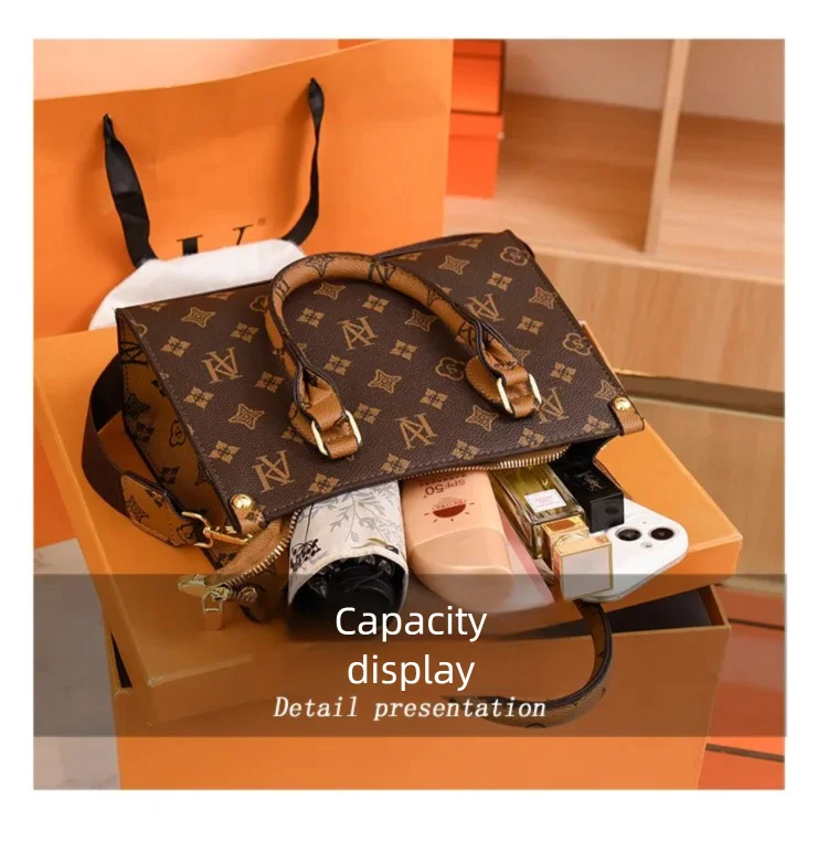 Elegant Retro Women's Tote Bag Single Shoulder Crossbody Bag Floral Print Ladies Handbag Luxury Texture Commuter Messenger Bag luxecrown.co.uk