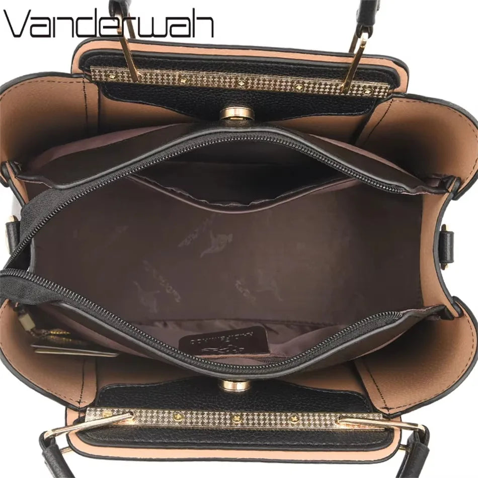 Luxury Handbag Fashion Print Large Capacity Soft Leather Women Shoulder Crossbody Bag Leisure Designer Ladies Purses and Handbag luxecrown.co.uk