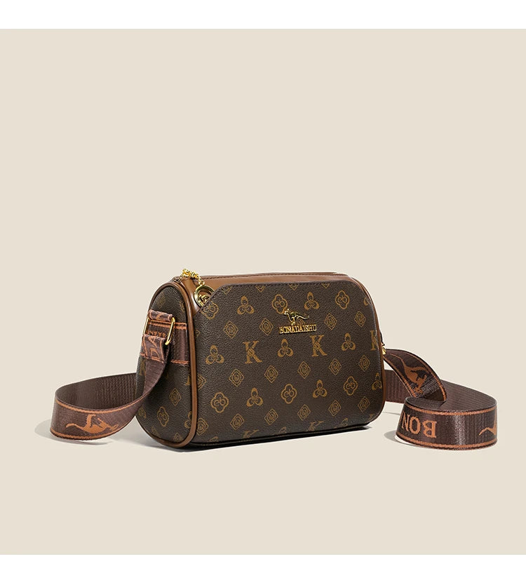 Three-layer women's bag with large capacity, adjustable cross-body bag, new style women's bag, wide strap, suitable for middle-a luxecrown.co.uk