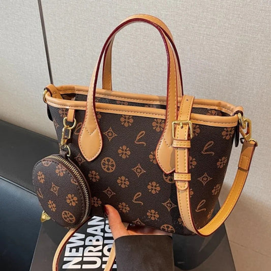 Women Luxury High End Leather Tote Bag Fashion Elegant Shoulder Handbag Classic Crossbody Daily Commuter Look luxecrown.co.uk