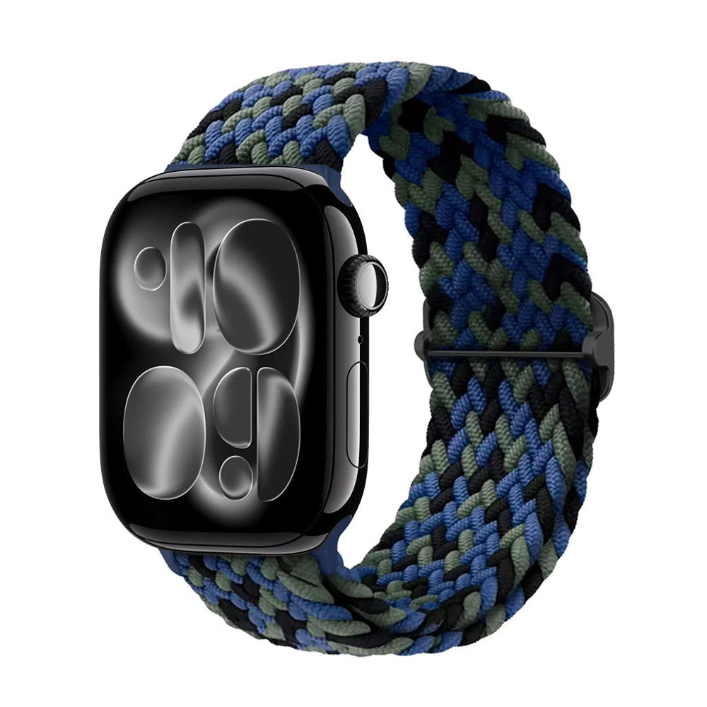 Apple Watch Band 42mm 46mm 44mm 40mm 45mm Ultra 3 49mm Braided Bracelet Correa Series 11 10 9 8 7 6 SE3 Smartwatch Straps luxecrown.co.uk