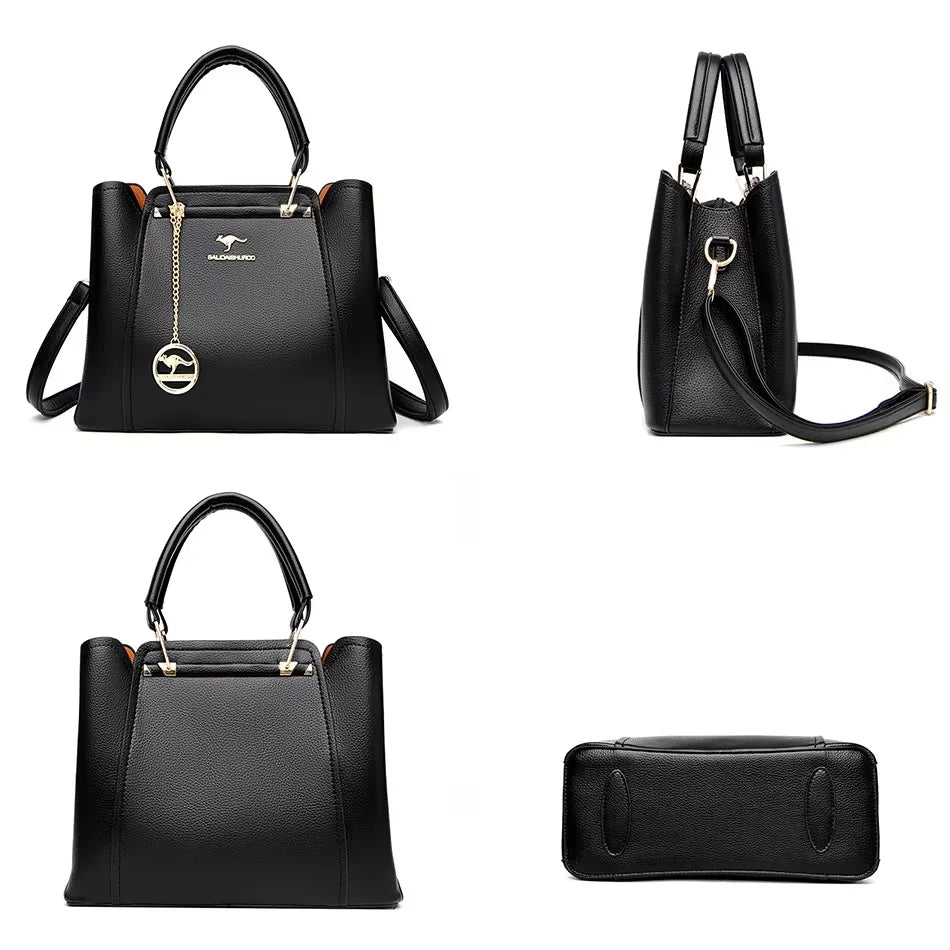 Luxury Handbag Fashion Print Large Capacity Soft Leather Women Shoulder Crossbody Bag Leisure Designer Ladies Purses and Handbag luxecrown.co.uk