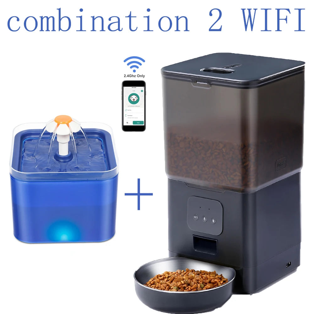 6L Dog Automatic Feeder Transparent Pet Smart Feeder 2L Cats Dispenser Feeding Bowl Remote Tuya WIFI Control Dry Food Pet Feeder luxecrown.co.uk