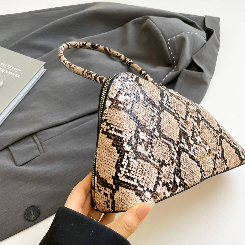 LEFTSIDE Pu Leather Underarm Bags for Women 2025 Korean Fashion Leopard Handbags and Purses Small Luxury Party Shoulder Bag Streetsharks