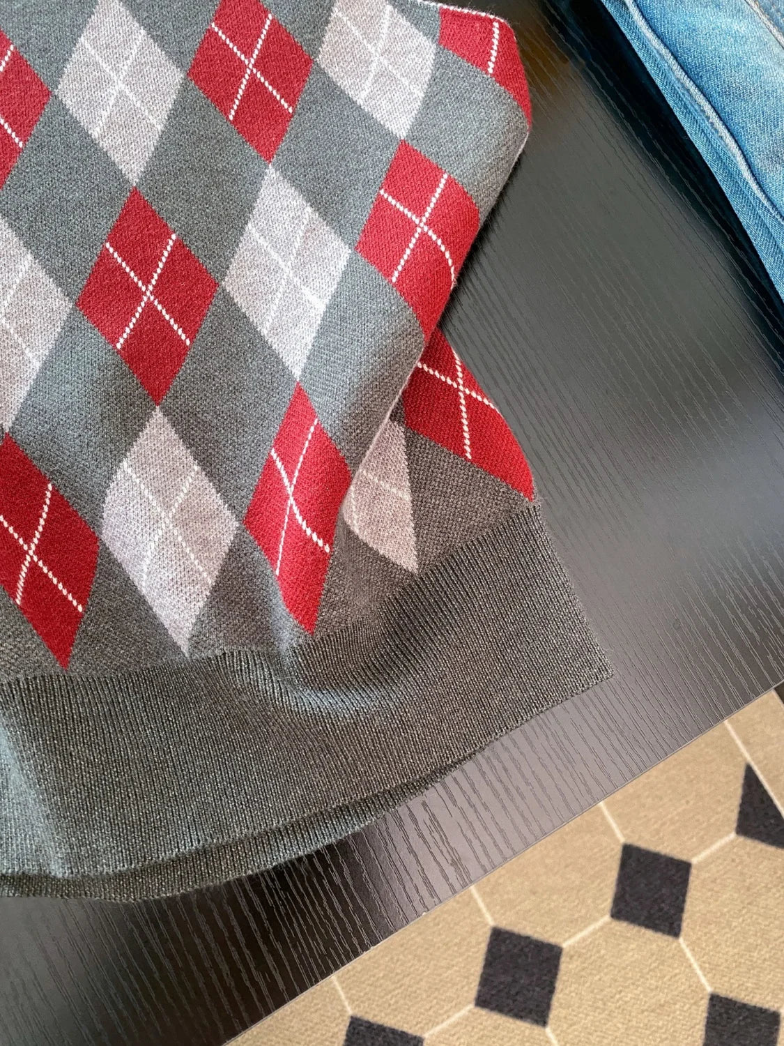 Women's Vintage Plaid Sweater Vest Ulzzang Style Knitted Preppy Soft Crew Neck Loose Top Fit Streetwear Camisole for Girls