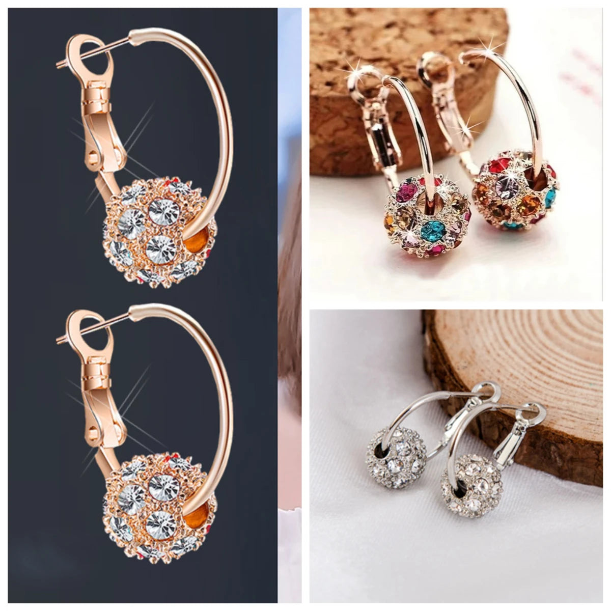 Fashion Trend Earrings Zircon Pendant Earrings Shiny Earrings for Women's Wedding Betrothal Bride Jewelry Birthday Gift Streetsharks