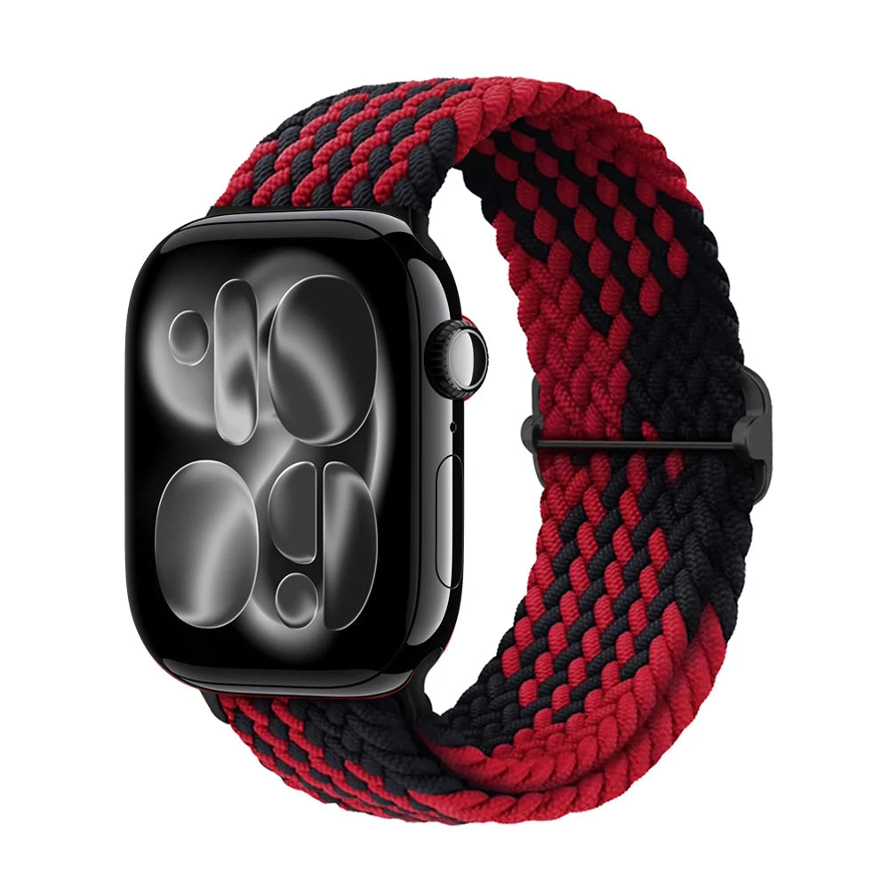 Apple Watch Band 42mm 46mm 44mm 40mm 45mm Ultra 3 49mm Braided Bracelet Correa Series 11 10 9 8 7 6 SE3 Smartwatch Straps luxecrown.co.uk