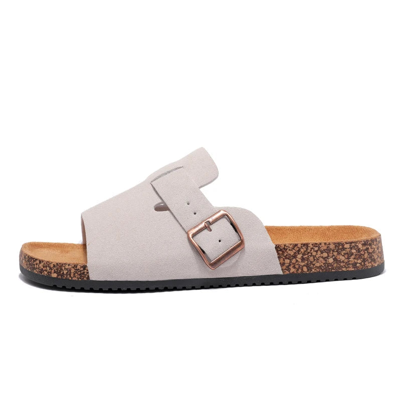 Couple's Summer Casual Men's Sandals, Simple Solid Color Slippers - Casual Backless Slippers with Black Upper and Black Straps, Suitable for Indoor/Outdoor Wear/Beach Leisure luxecrown.co.uk