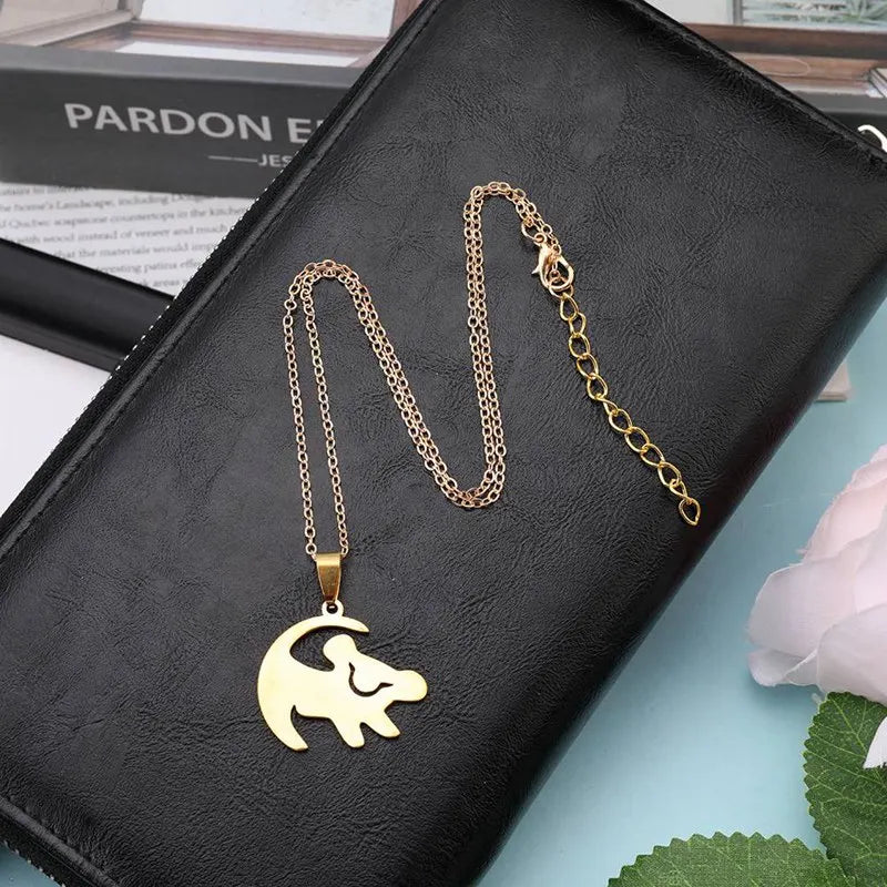 Simple Sweet Color Lion King Pendant Necklace Best Birthday Gift Women Jewelry Streetsharks