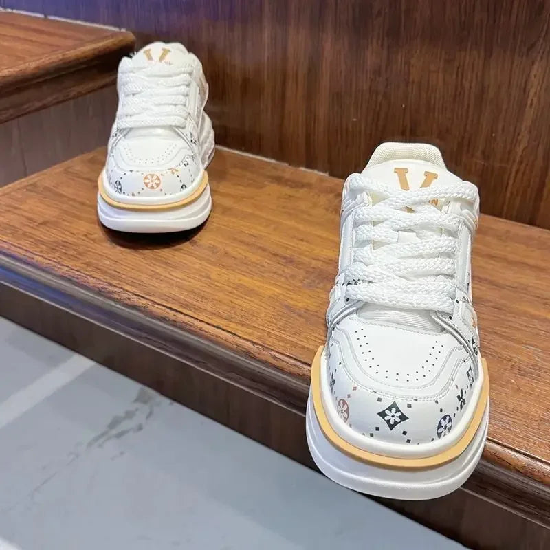 2025 Four Seasons New Anti-slip Wear-resistant Thick Sole Increase Comfortable Outdoor Trend Fashion Casual Pair Board Shoes Streetsharks