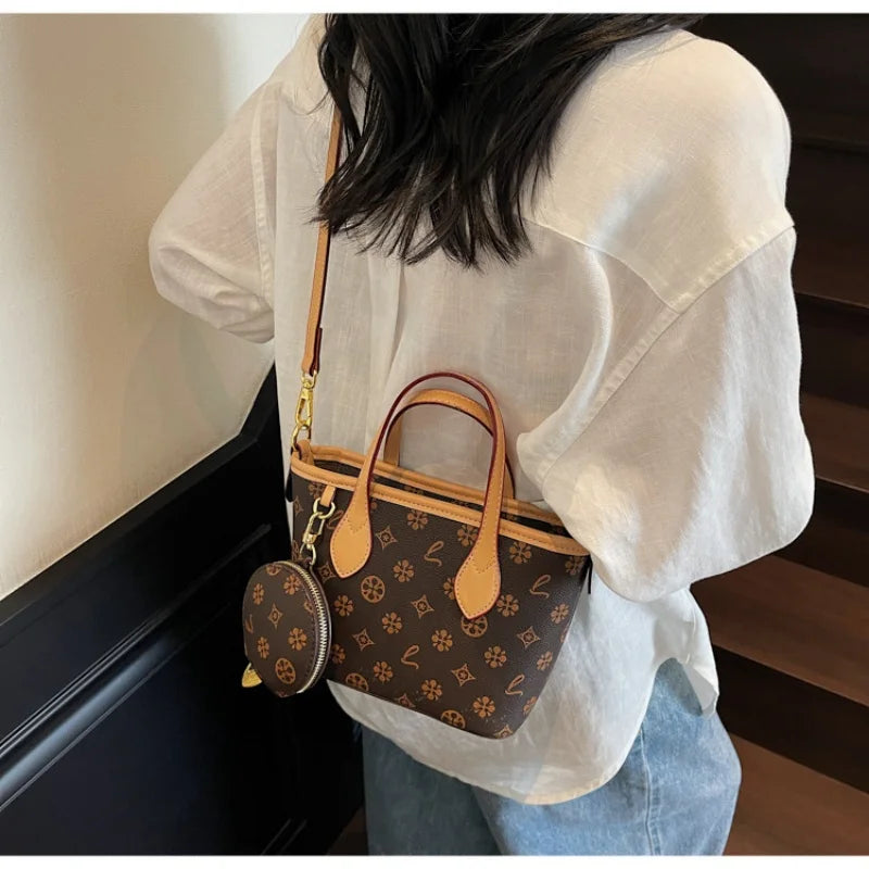 Women Luxury High End Leather Tote Bag Fashion Elegant Shoulder Handbag Classic Crossbody Daily Commuter Look luxecrown.co.uk