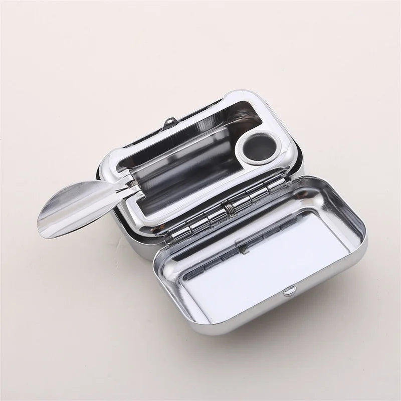 Outdoor Mini Portable Metal Cigarette Ashtray Fashion Ashtray Wiht Lockable Lid Desktop Ash Case Pocket Ashtray Gift For Man Streetsharks