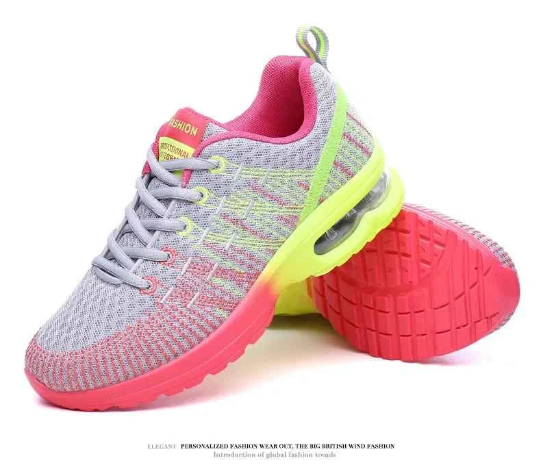 Spring 2023 Plus Size Women's Shoes Low Top Round Toe Mesh Breathable Casual Sports Shoes Weave Knit Lower Heel