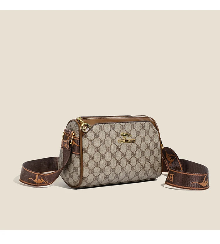 Three-layer women's bag with large capacity, adjustable cross-body bag, new style women's bag, wide strap, suitable for middle-a luxecrown.co.uk