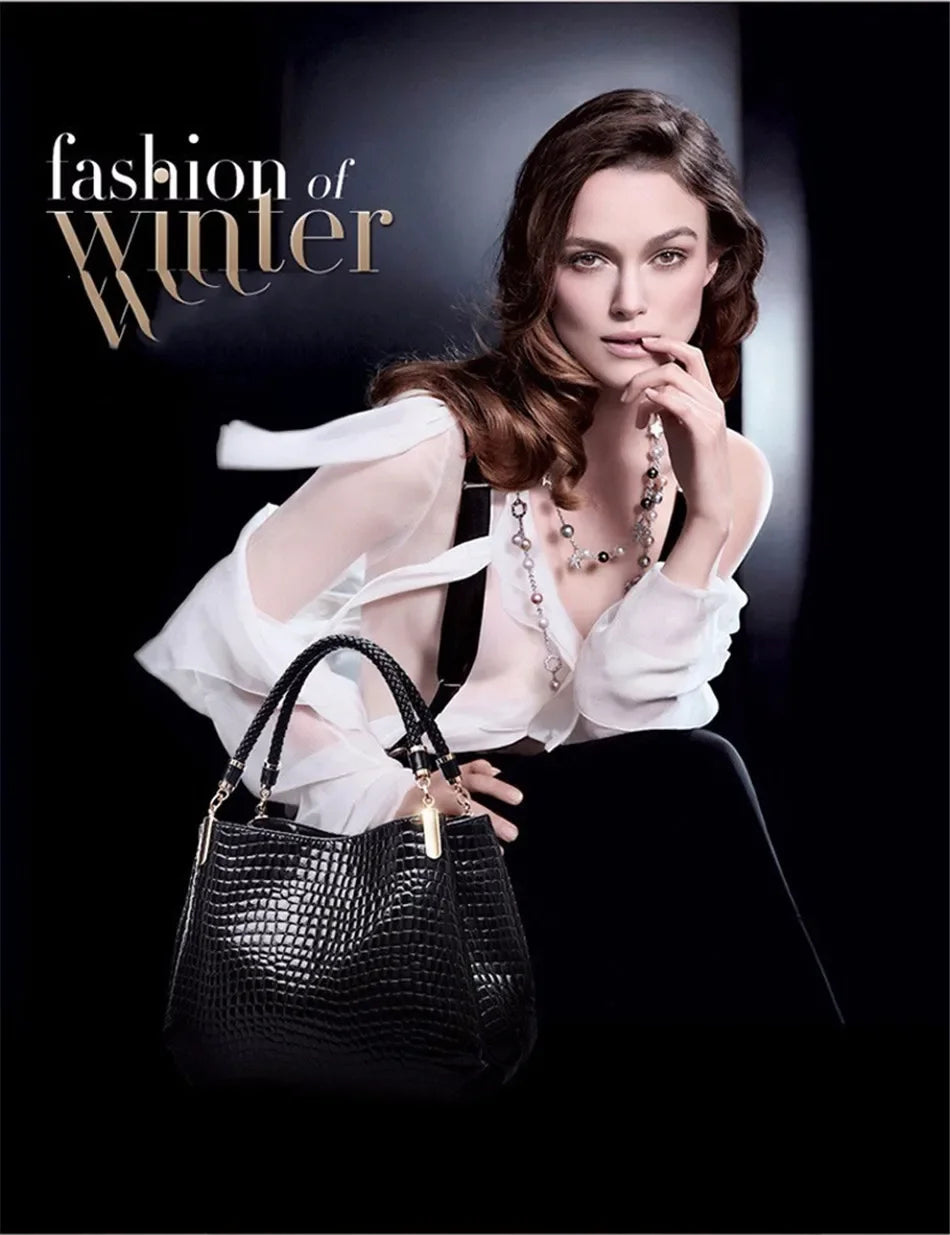 Brand Leather 3 Layers Alligator Crossbody Bag for Women Female Shoulder Messenger Sac Luxury Designer Ladies Handbags Streetsharks