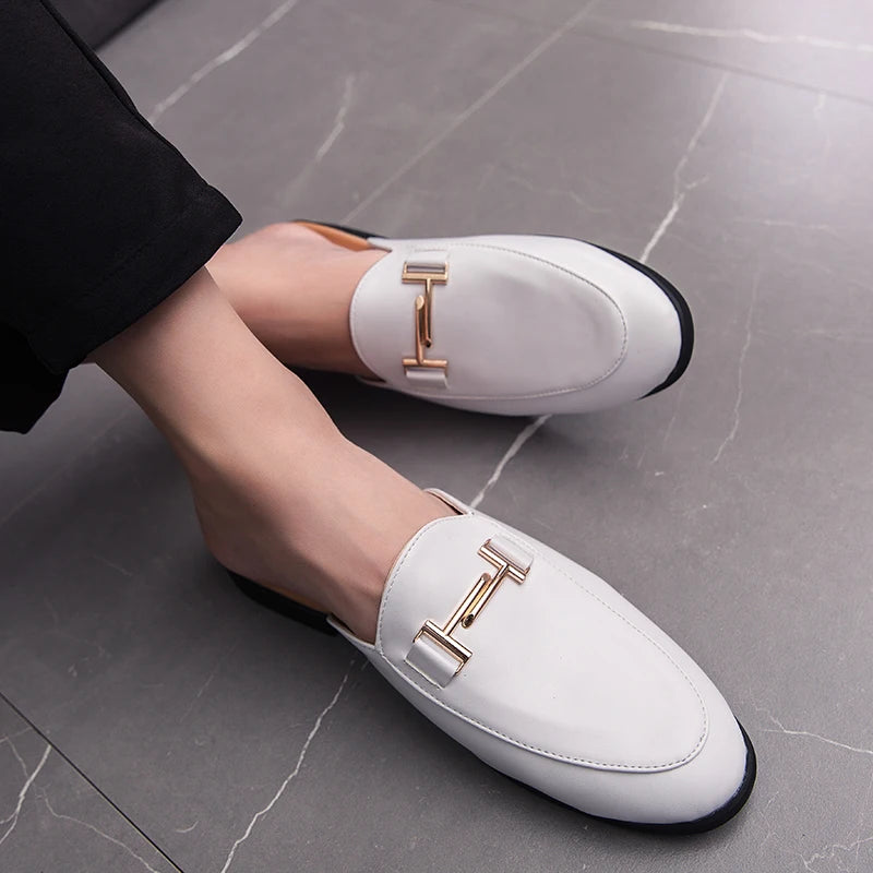 2024 Loafers Men Casual Shoes Men Flat Muller Shoes Fashion Club Comfort Slippers Luxury Trendy Summer Gents Shoes Leisure Walk luxecrown.co.uk