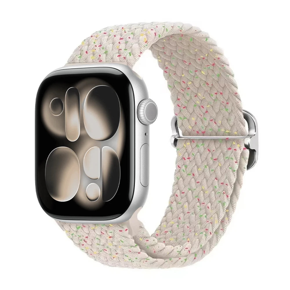 Apple Watch Band 42mm 46mm 44mm 40mm 45mm Ultra 3 49mm Braided Bracelet Correa Series 11 10 9 8 7 6 SE3 Smartwatch Straps luxecrown.co.uk