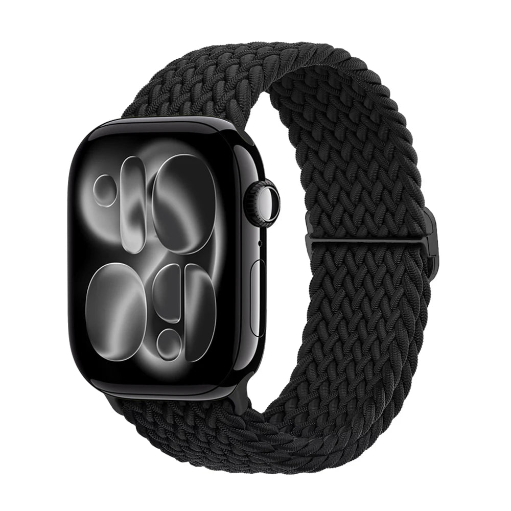 Apple Watch Band 42mm 46mm 44mm 40mm 45mm Ultra 3 49mm Braided Bracelet Correa Series 11 10 9 8 7 6 SE3 Smartwatch Straps luxecrown.co.uk
