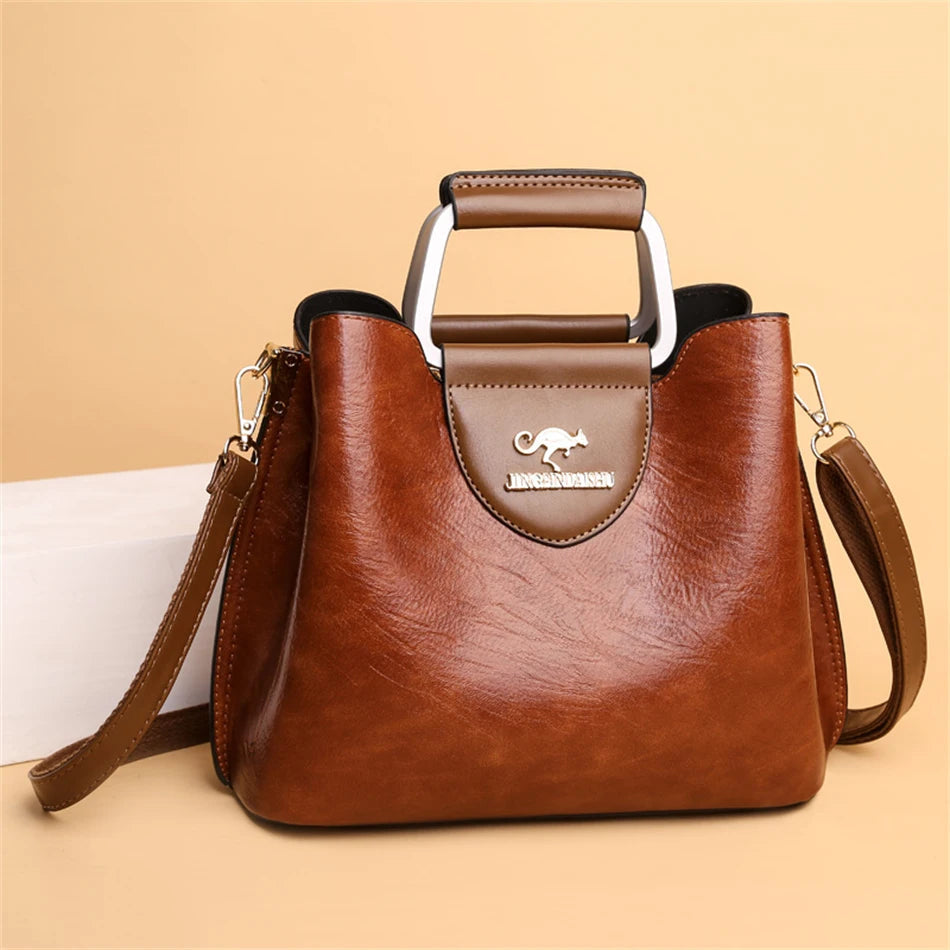 Luxury Designer Handbag Purses for Women 2024 Female Oil Leather Branded Shoulder Crossbody Messenger Tote Bag Small Fashion Sac Streetsharks