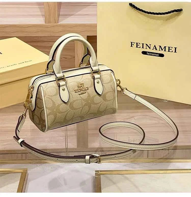 Light luxury brand Boston handbag women's 2026 autumn and winter new crossbody bag retro high-end single shoulder handbag