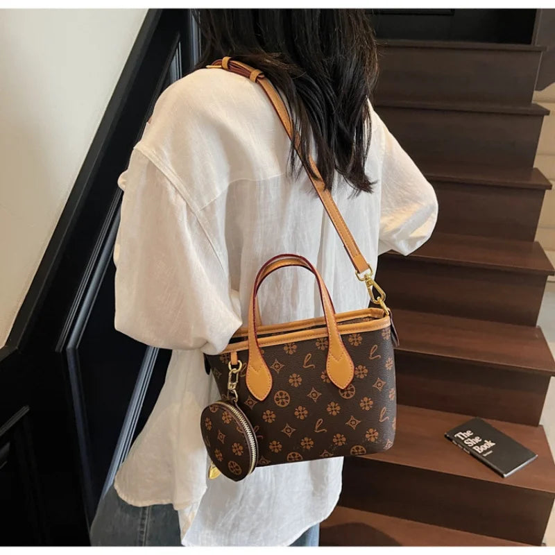Women Luxury High End Leather Tote Bag Fashion Elegant Shoulder Handbag Classic Crossbody Daily Commuter Look luxecrown.co.uk